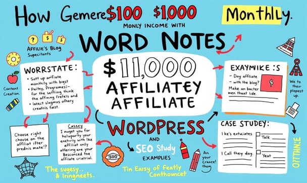如何用WordPress部落格創造每月$1000聯盟收入：真實案例與SEO策略解析