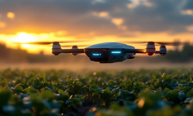 ドローンによるピンポイントな農薬散布のイメージ