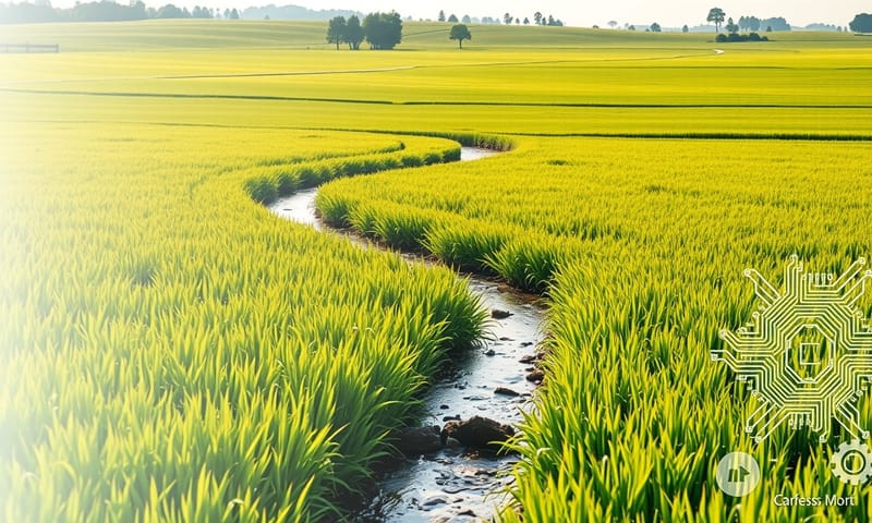 テクノロジーと自然の融合を表す概念図