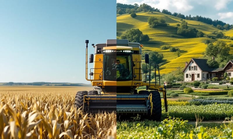 図1：日米のスマート農業のコンセプト比較