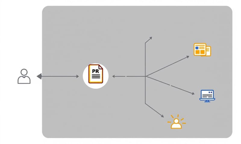 PR TIMESの仕組みを図にしてみた感じ