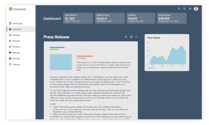 PR TIMESの管理画面のイメージ。ここでリリースを入稿したり効果測定したりする