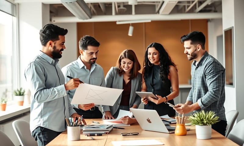 広報チームの戦略会議の様子