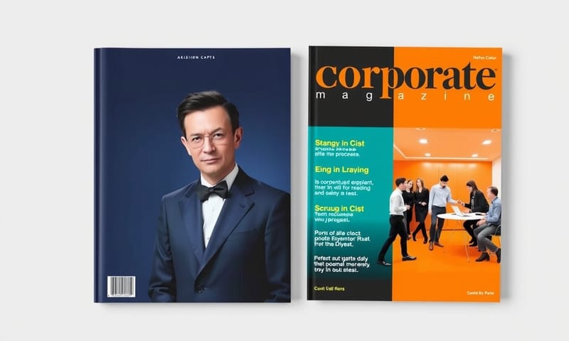 異なるスタイルの広報誌デザインの比較