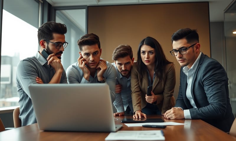 緊急会議。クライシス対応の一場面。