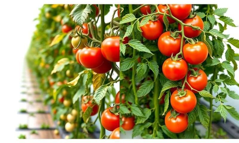 スマート農業による作物の比較