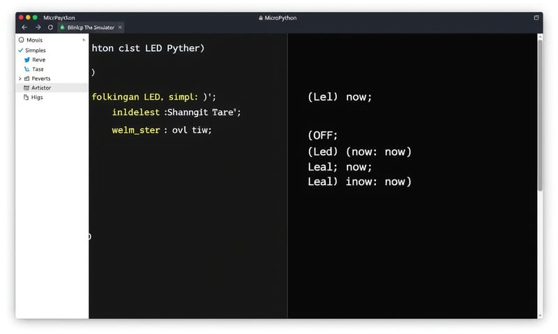 Webシミュレーター上での実行結果のイメージ