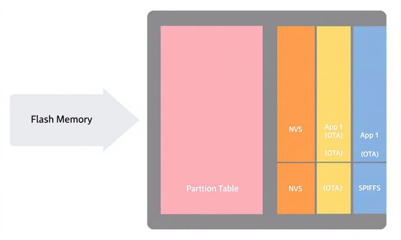 フラッシュメモリの区画整理のイメージ