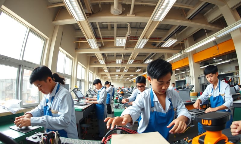 活気にあふれる東南アジアの近代的な工場