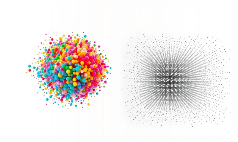 量子化のコンセプトを表現した抽象的なビジュアル