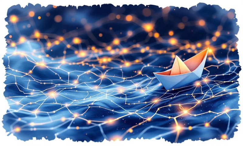 AIという巨大な波に取り残される感覚の抽象的表現