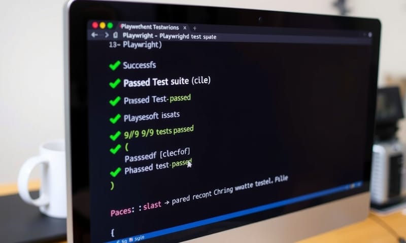 AIが生成したコードでテストが成功した画面