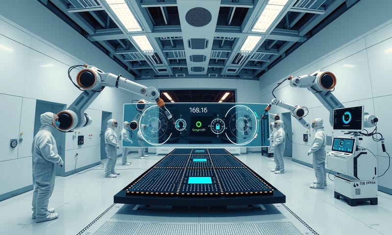 最新鋭のディスプレイ製造クリーンルーム