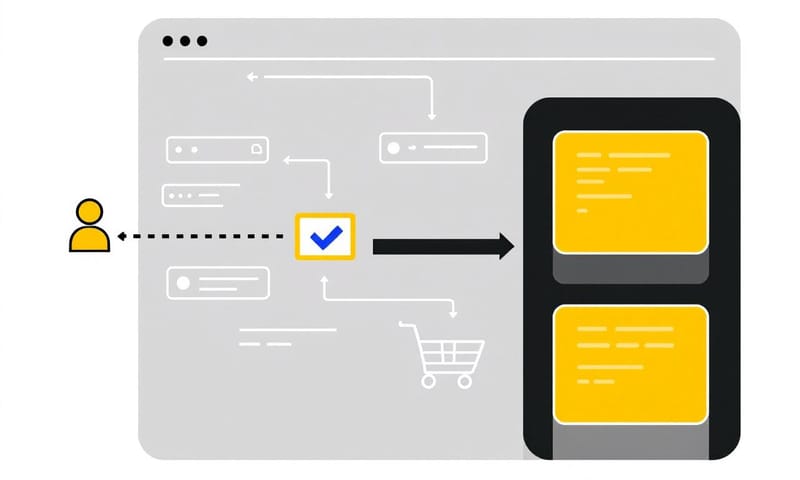 インビジブルUIによる購買フローの簡略化イメージ