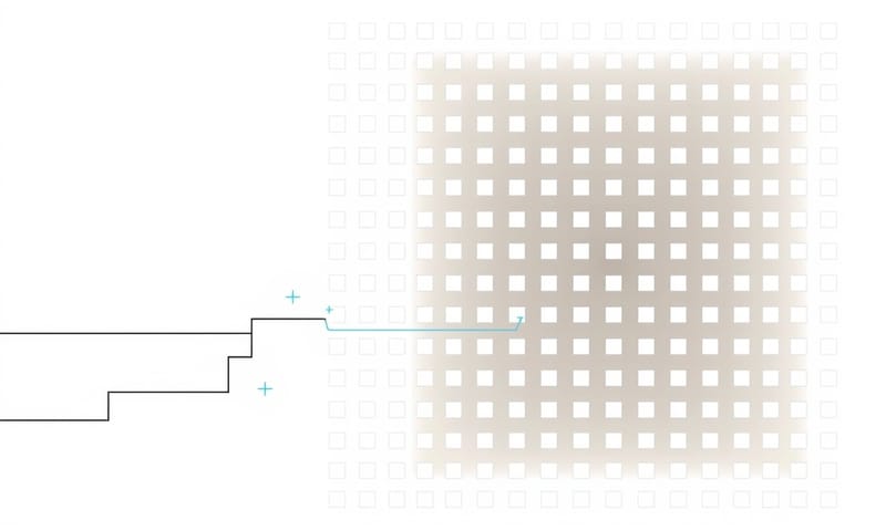 マイクロLEDの構造を示す抽象的なイラスト