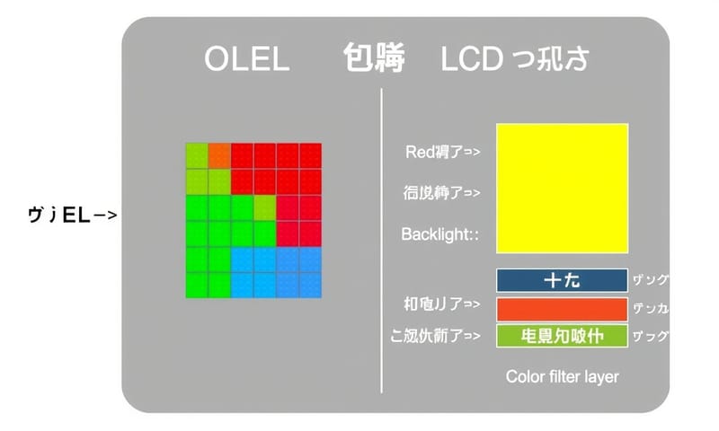 画素が自ら光る有機ELと、バックライトで照らす液晶の仕組み