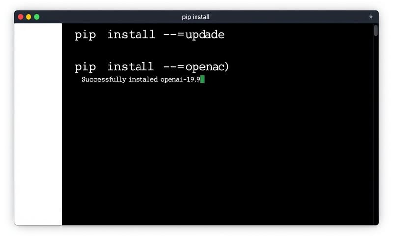 ターミナルでのアップグレード実行風景