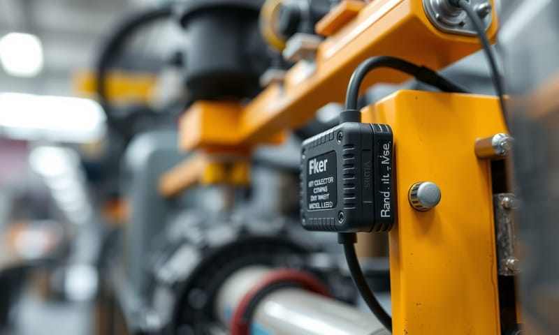 工場の機械に取り付けられたIoTセンサー