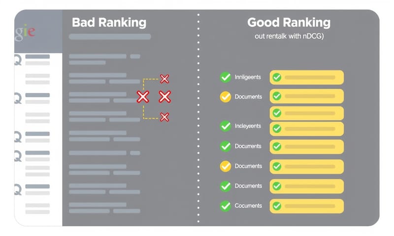 検索結果の良し悪しを比較するイメージ