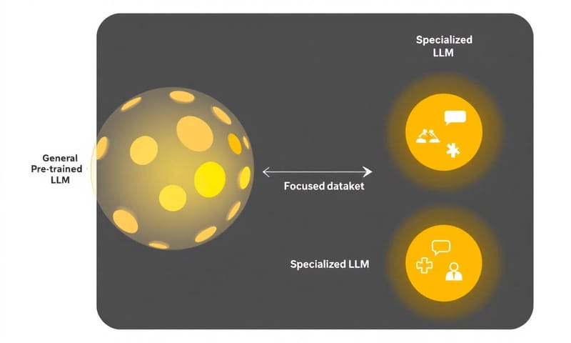 汎用モデルから特化モデルへの流れのイメージ