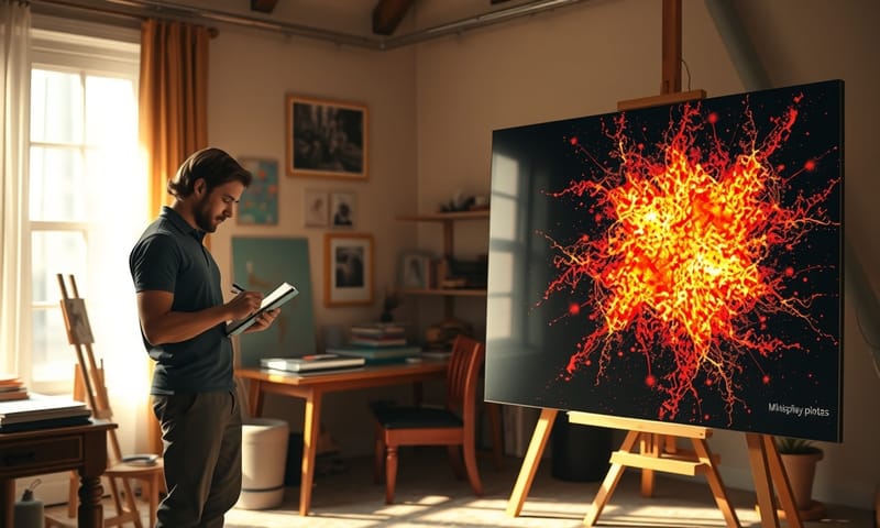 AIとアーティストの共同作業風景