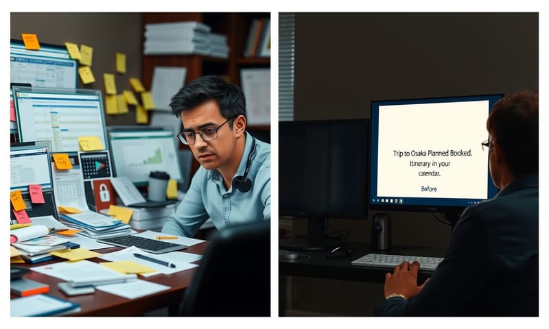 ユーザーが「目標」という名のタクトを振ると、AIエージェントが自律的に複数の楽器（ツール）を演奏して協奏曲（成果）を完成させるイメージ。