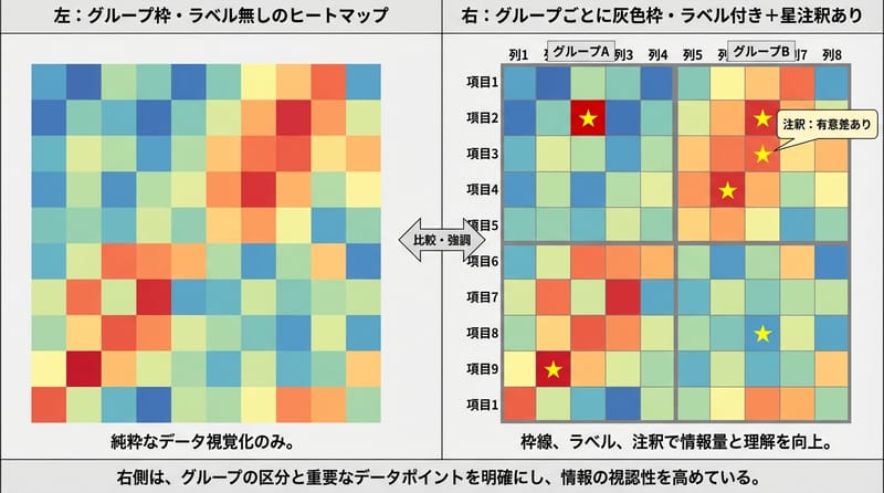 グループ分け＋注釈イメージ（比較図）