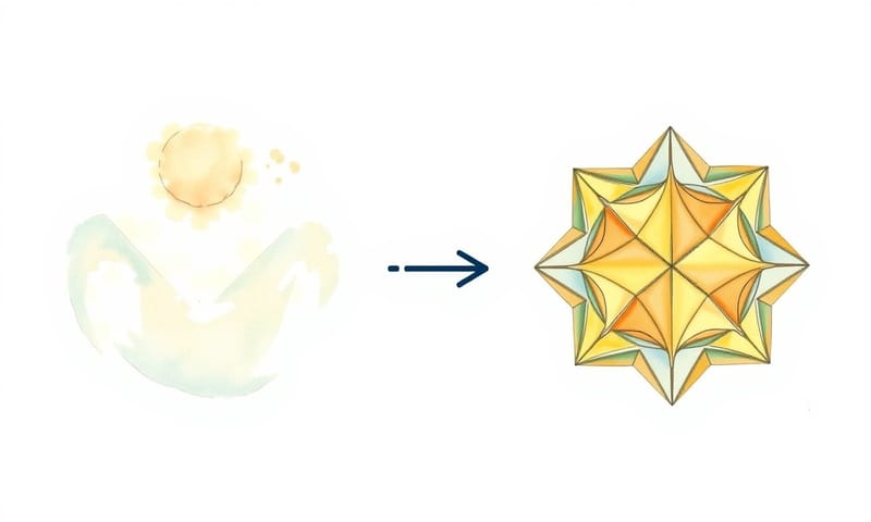 微調過程的抽象示意：從通用到專精