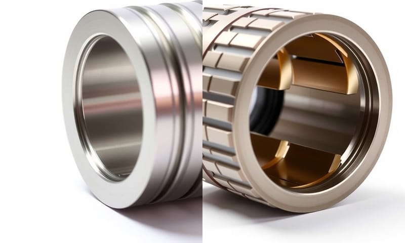 撓性接頭（左）與剛性接頭（右）在結構設計上的細微差異