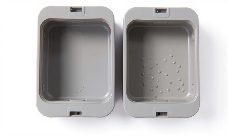 結果對照：左邊是理想的成品，右邊則有明顯的縮水痕