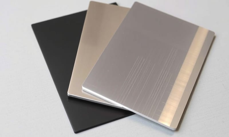 不同的表面處理，質感跟成本差很多