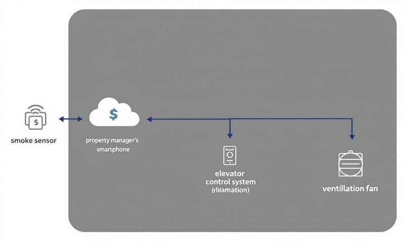 從偵測到行動的資訊流示意圖