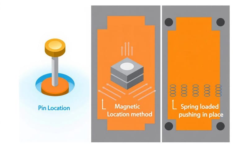 嵌件定位的幾種常見方法示意圖