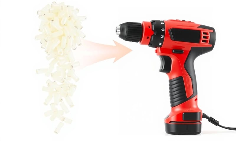 從塑膠原料到成品的概念圖