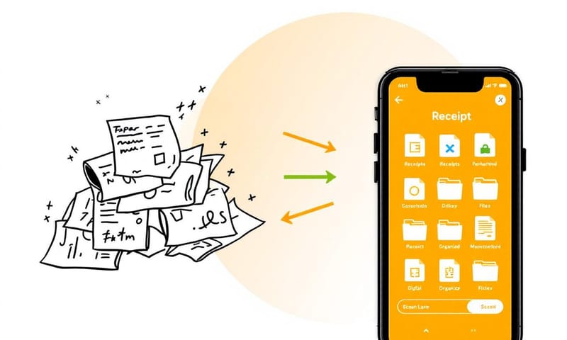 AI App 正在掃描並自動分類文件