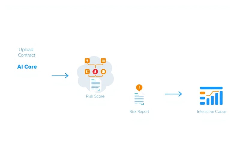 AI 合約審查的概念可視化：從上傳到洞察