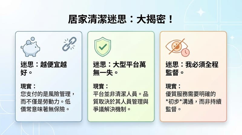 圖二：居家清潔常見迷思破解