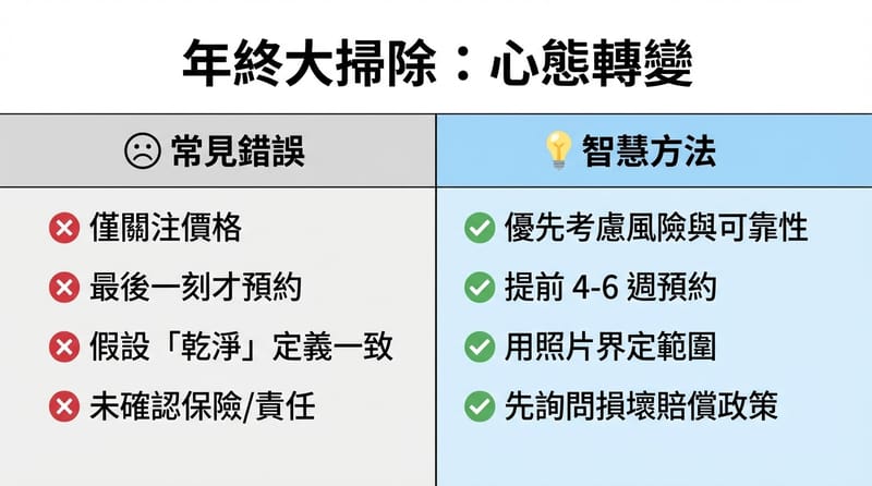 圖四：年底大掃除的思維轉變
