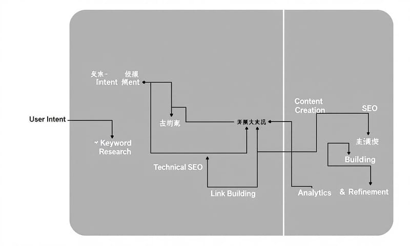 SEO 實作流程示意