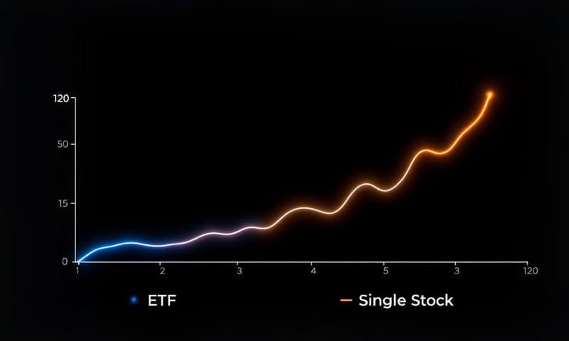 長期來看，穩定的被動投資（藍線）往往能走得更遠。