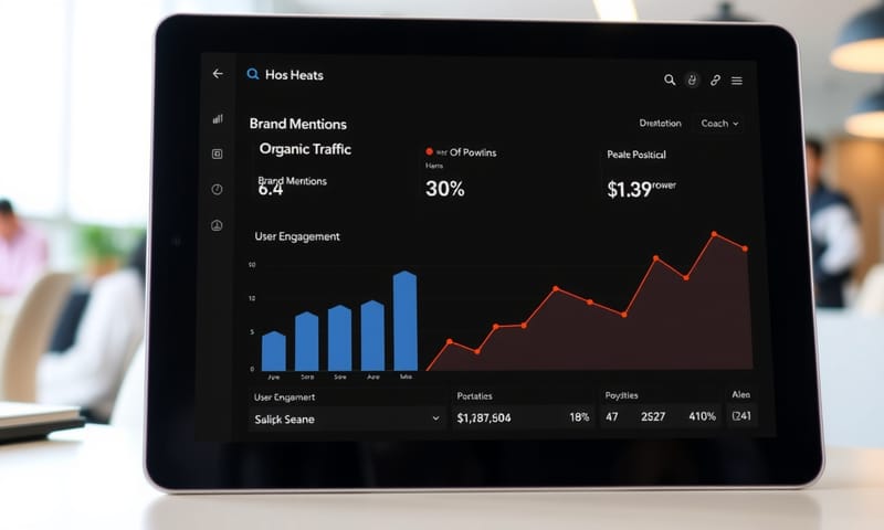 一個呈現成長的數據儀表板，但重點是背後的策略