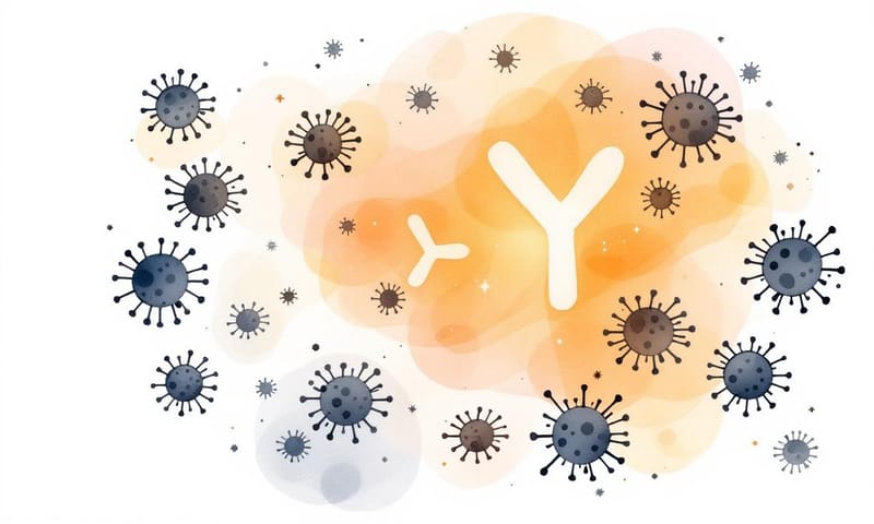 概念圖：免疫成分溫和地保護著健康細胞