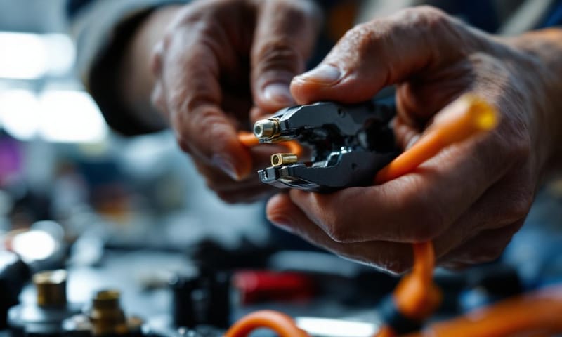 車用線束壓接端子過程示意