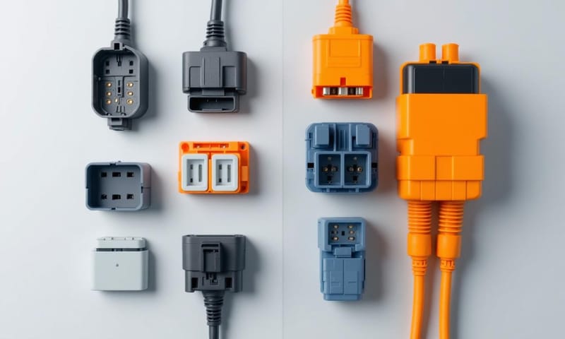 不同環境用的連接器，外觀和設計差很多。