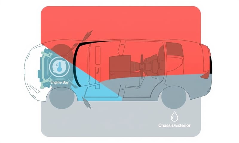 車內不同區域，對連接器的要求就像不同星球的規則。