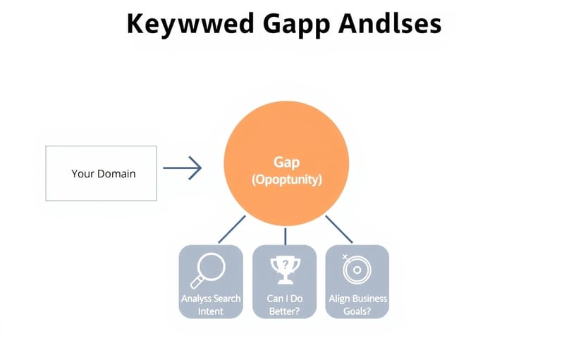 關鍵字落差分析的流程示意
