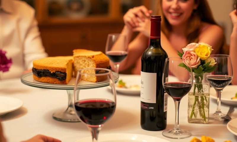 一個理想的聚會餐桌，有可以分享的蛋糕、飲品，氣氛溫馨愉快。