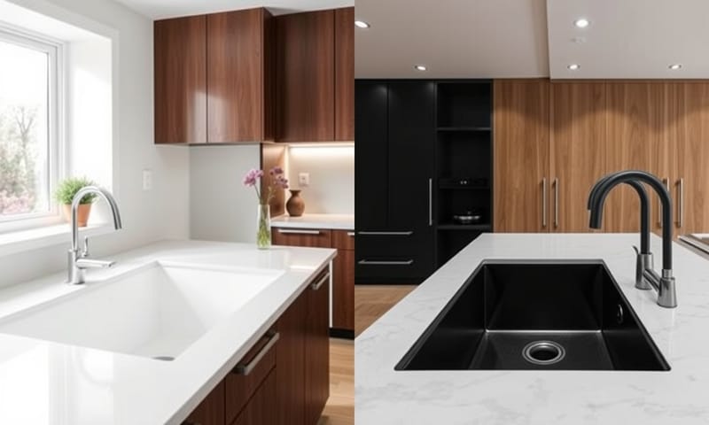 淺色水槽好看，但深色水槽在保養上可能更省心。