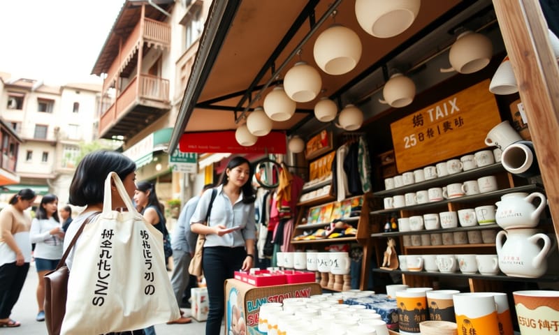 審計新村裡的文創小店一隅