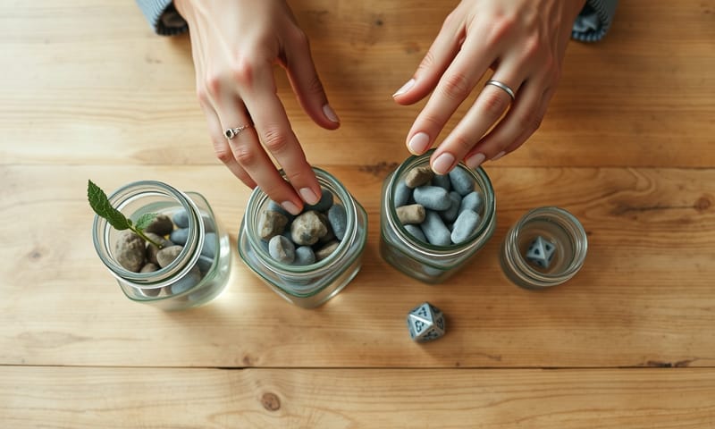 將資產按目的分類，就像把混亂的物件整理進不同的瓶子